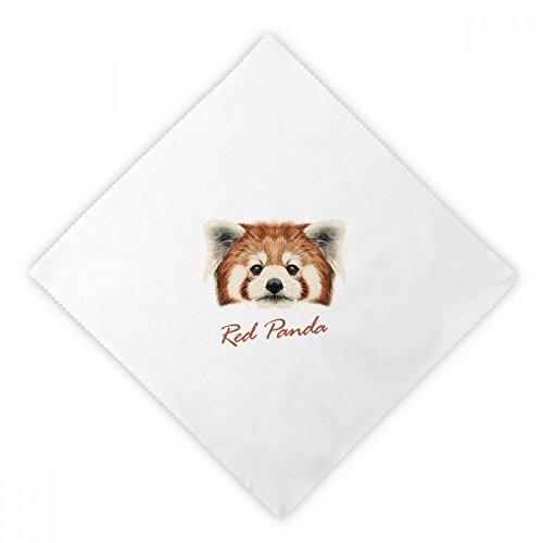Servilletas de cena de tela blanca de oso panda rojo DIYthinker, 2 piezas 2