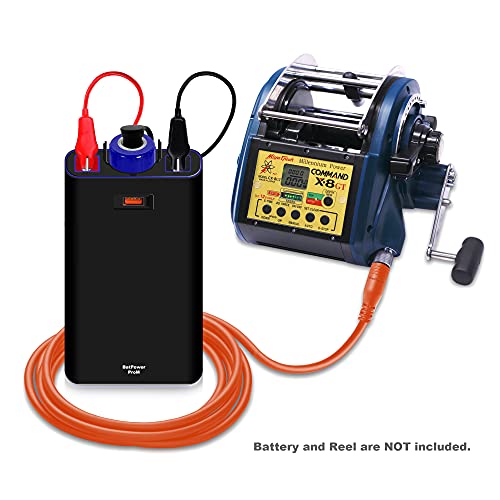 Batpower 18Ft Electric Reel Power Cord For Miya Epoch Command Cz Cat Cac Cx Us Electric Fishing Reels Power Cable Power Assist Reel Battery Power Cord 550Cm #TOP2