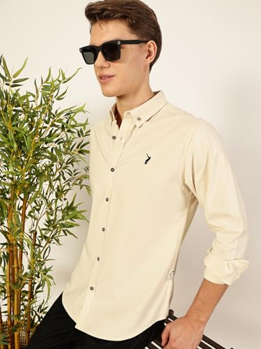 Image of Thomas Scott Men's | Solid | Full Sleeve | Slim Fit | 100% Cotton | Button Down | Casual Shirt