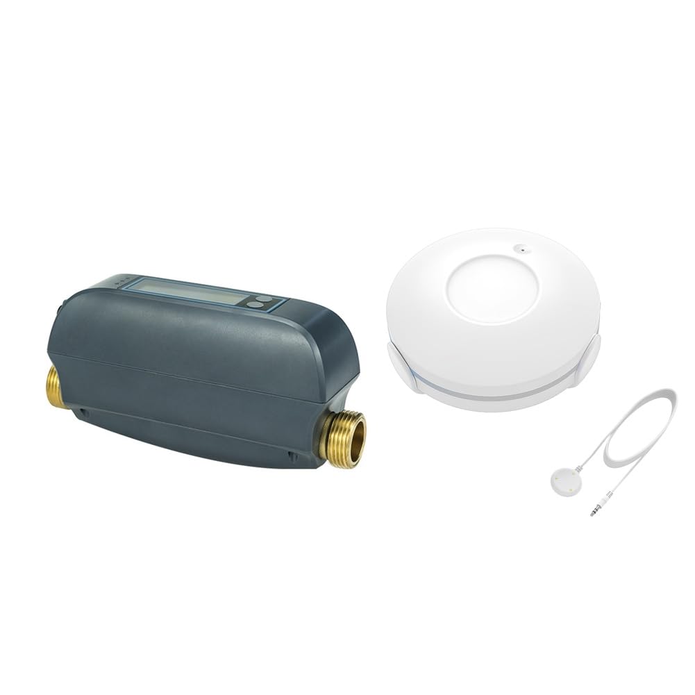 Válvula de Agua Inteligente Tuya con WiFi y Medidor de Flujo de Agua con Batería Recargable Integrada para Tubería DN20 de 3/4 Pulg. de Diámetro, Enchufe Europeo. EU Plug