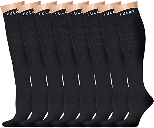 Listado de Medias de Compresion Walmart Top 5. 48 8 Pares Calcetines de compresión para Mujeres y Hombres 15-20 mmHg Ideal Medias de Compresión para Deportivas Ejercicio,Correr,Enfermeras,Médicos, Crossfit, Viajes,Embarazos,...