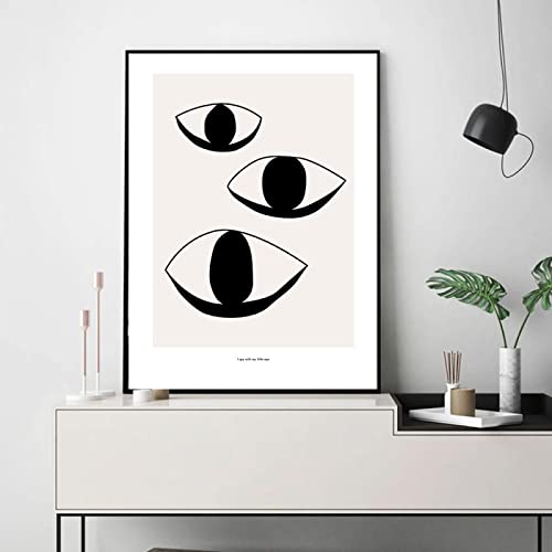 Affiches visages abstraits eye spy art mural salon moderne