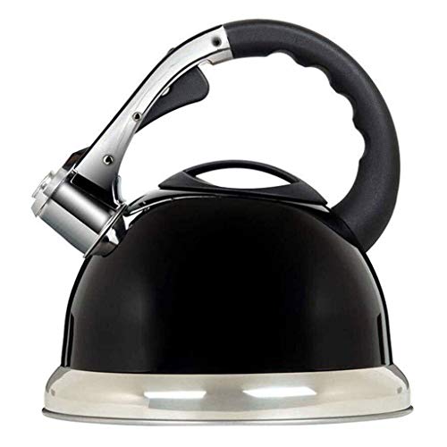 Edelstahl Pfeifgaskessel Herd Induktionsherd Haushaltspfeife Verdickte Teekanne mit großer Kapazität