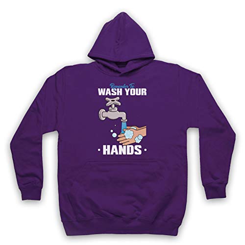 Sweat à capuche violet adulte imprimé civique manches longues taille S