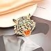 Rhinestone Tiger Head Brooch Pins. Animal Lapel Pin for Men,Punk Lion Coat Brooch for Mens Brooch Pin Suit Tiger Pin Coat Jewelry (Gold)