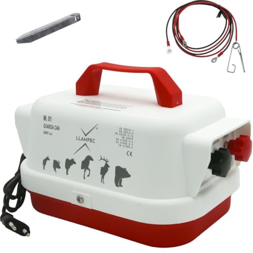 Llampec Pastor Eléctrico 01 Guarda Can con Conexión a Red 230v – 2,5 J - 9.000 V - 15 km de Alcance – Cerca eléctrica Para Perros, Caballos, Cerdos y Vacas – Fabricado en España