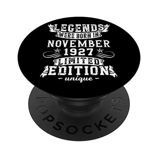 Cumpleaños Noviembre 1927 Edición Limitada Regalo Vintage PopSockets PopGrip Intercambiable
