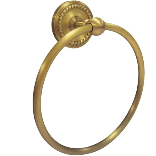 Antique Brass Towel Ring, Round Towel Holder for Bathroom Wall Mounted