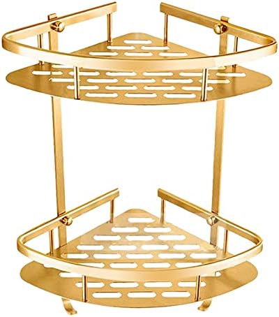 Bathroom Gold Shelf Shower Wall Mounted Corner Basket Shampoo Storage