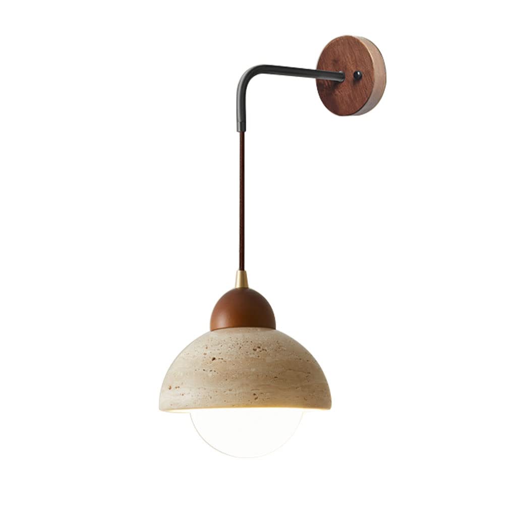 Huayusedf B Modern Edroom Wall Lamp Solid Wood Stone Sconce Lighting Fixtures Homestay Light Edside Lights Living Room Lamp Hallway Aisle (D)(B)