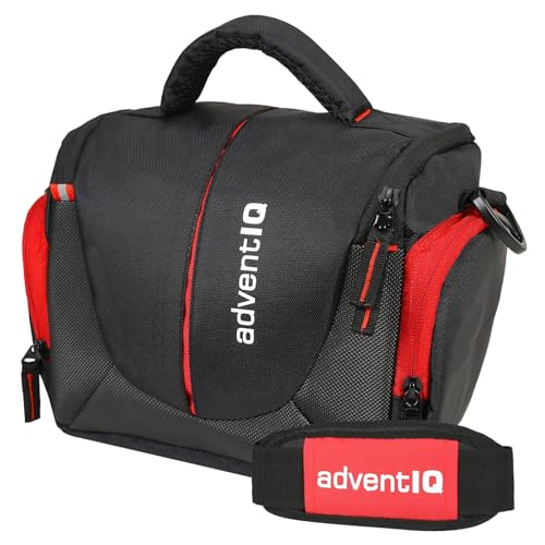 Image of Compact Captura Pro 0297 Camera Bag for DSLR & Mirrorless - Fits Nikon, Canon, Sony - Camera Bag for Travel - Shockproof Sling Case for Lens - Water-Resistant (Black Red)