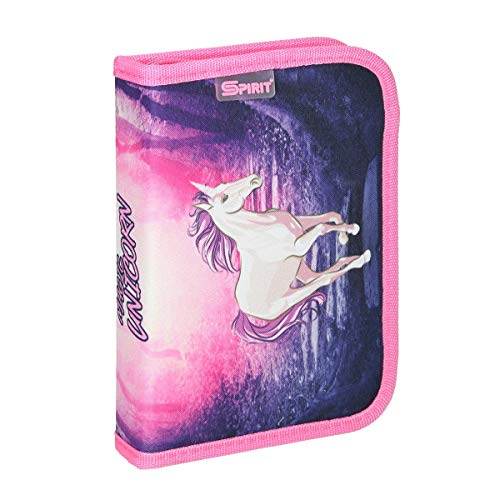 Preisvergleich Produktbild SPIRIT TTS Schüler-Etui für Schreibwaren Federtasche Stifte-Tasche BleistifthalterStifthalter Federmappe Für Mädchen Teenager Jungen Mäppchen Große Kapazitätfür Schüler Student "Einhorn", 1 Zipp