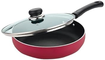 vinod cookware Induction Base Hard-Anodized Aluminium Frying Pan, 24 cm, Black