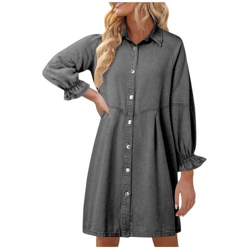 Robe en jean confortable pour femme coupe ample style décontracté
