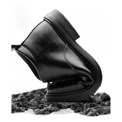 Winter Men's Warm Business Leather Oxfords, Plush Fleece-Lined High-top Dress Shoes, Comfortable & Durable, Ideal for Office Events3