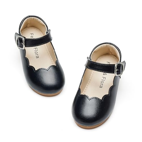 Image of Felix & Flora Toddler Flower Girl Dress Shoes - Baby Girl Ballet Mary Jane Flats for Party School Wedding