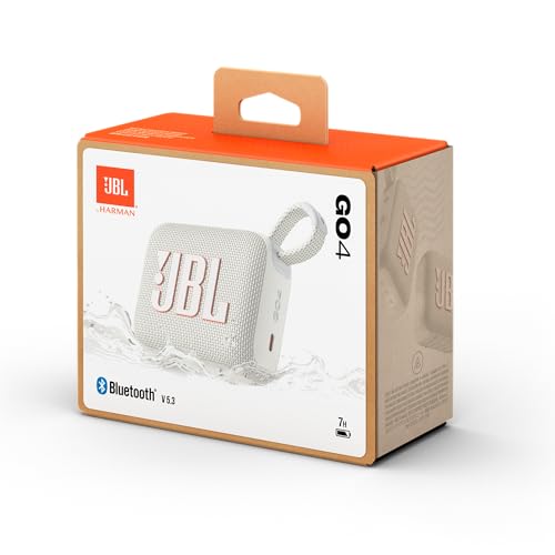 JBL GO 4, Enceinte Bluetooth ultra-portable, son JBL Pro, basses percutantes, 7 heures d'autonomie, fonction Playtime Boost, résistante à l'eau et à la poussière IP67, gris