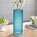 Teal Cylinder Vase, Glass, 10 inch - Home Decor - 1 Piece