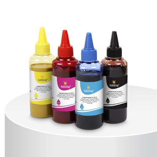 4x 100ml SubliKing® Sublimationstinte (CMYK-Set) für Epson, Ricoh & Sawgrass