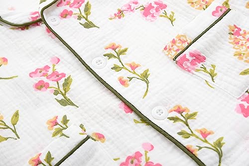 BINIDUCKLING Toddler Button Up Pajamas Summer Pjs for Girls Boys 18 Months - 12 Years3