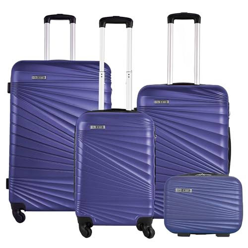 Jeux de valises rigides en lot de 4 valises ABS bleu moderne