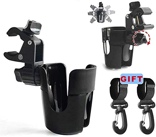 Porte-Gobelet Universel - Pour Poussette, Vélo Ou Déambulateur - S'adapte à Toutes Les Tasses