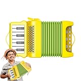 Neamou Acordeón para niños, acordeón, Acordeón de juguete de dibujos animados para niños, acorde de juguete, acordeón de botones, instrumento para niños pequeños principiantes