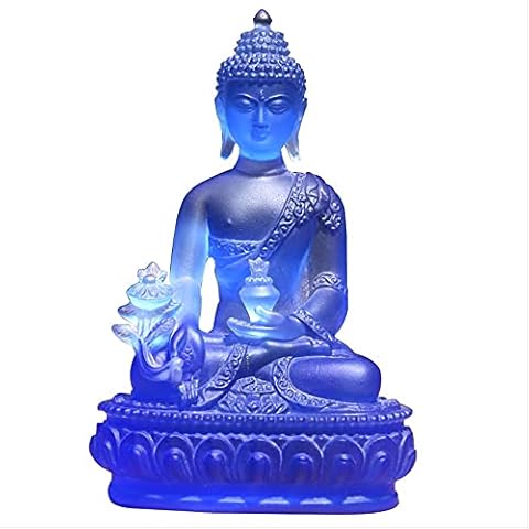 KKUUNXU Sakyamuni Medicine Buddha Statue Seven Buddhas Home Living Room Enshrine Medicine Master Liuliguang Tathagata Home Decorations Cover