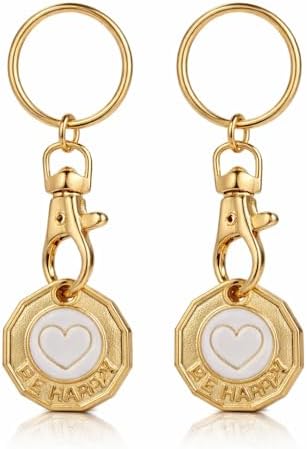 PREMIUM 2Pk TROLLEY COIN KEY RING UK SET Shopping Trolley Token Keyrings | Trolley Tokens for Supermarket | New Pound UK Coin | Locker Coin
