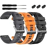 EZMVZKU 20mm Quickfit Silicone Watch Band for Garmin Fenix 8 43mm/Descent Mk3 43mm/Epix Pro 42mm/Fenix 7S/6S/5S/7S Pro/6S Pro/5S Plus,Sport Replacement Strap for Approach S70 42mm/Descent Mk2s
