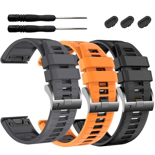 EZMVZKU 20mm Quickfit Silicone Watch Band for Garmin Fenix 8 43mm/Descent Mk3 43mm/Epix Pro 42mm/Fenix 7S/6S/5S/7S Pro/6S Pro/5S Plus,Sport Replacement Strap for Approach S70 42mm/Descent Mk2s