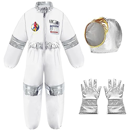 Déguisement Astronaute Enfant ReliBeauty - Combinaison + Casque + Gants - Taille 3-12 Ans