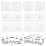 ✔️ Set di ganci doccia: Riceverete 8 ganci doccia caddy in 2 dimensioni, con un doppio gancio di misura circa 6x14cm / 2.36x5.5in e un singolo gancio di misura circa 7x7cm / 2.75x2.75in Questi ganci doccia di aspirazione è adatto per articoli con un diametro del cavo di 1 ~ 4mm / 0.04 ~ 0.15in.