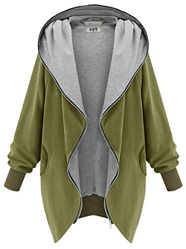 DJT Women's Hooded Zip-up Lightweight Coat Jacket