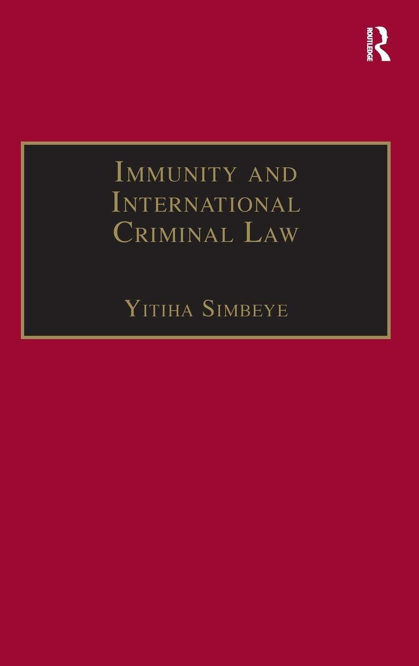 Buy Immunity And International Criminal Law — BookShops.in