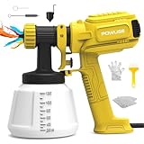 800W HVLP Paint Spray Gun, Ultra-Light Electric Paint Sprayer w/1200ML...