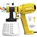 800W HVLP Paint Spray Gun, Ultra-Light Electric Paint Sprayer w/1200ML Container, 4 Nozzles, 3 Patterns, Fence Paint Sprayer for Walls, Ceilings, Sheds, Decks, Furniture, Cabinets, DIY (Yellow)