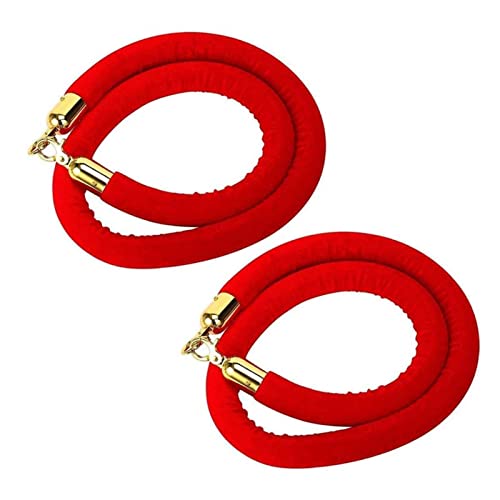 Cordon de guidage en velours rouge TILEZE 350cm avec mousse haute densité pour barrière