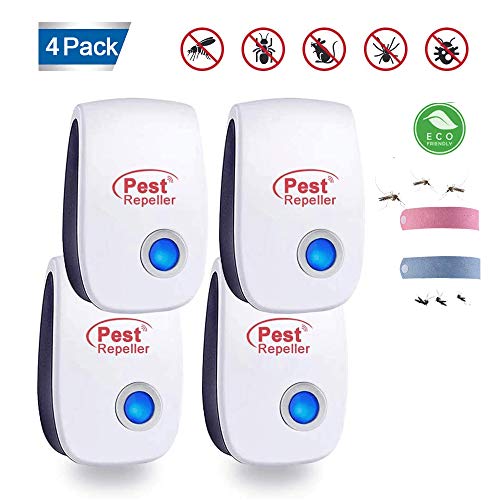 Preisvergleich Produktbild Ultraschall Schädlingsbekämpfer, 6 Pcs Pest Repeller, Ultraschall Schädlingsbekämpfer Mückenschutz Mäuseabwehr,Elektronische Insektenschutzmittel mit Mückenschutz Armband für Mäuse,Mücken,Ameisen usw