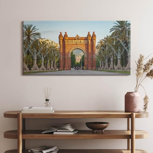 Tableau Arc de Triomphe Barcelone 120x60cm de Wallfluent pour salon