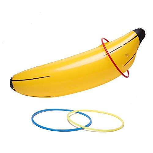 Inflatable Banana Ring Toss Game for Bachelorette Party, Bachelorette Party Supplies & Decorations, (1set)