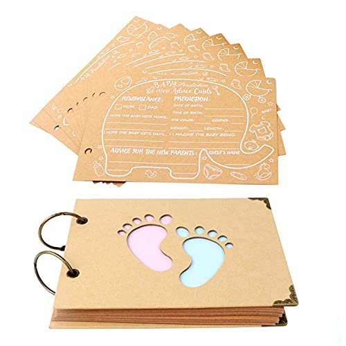 Cartes de vœux et prédictions pour fête prénatale, lot de 40 feuilles