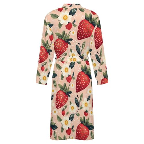 Robe de nuit en soie haut de gamme style kimono floral chic - 5