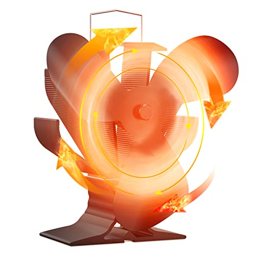 Signstek Ventilateur de poêle à bois 3 pales respectueux de l'environnement et économique pour poêle à bois/bûcher/cheminée Cover