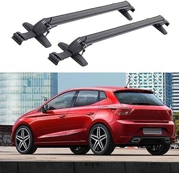 FENGJP Car Roof Rack Bars for Seat Ibiza (MK. V) 5 Door Hatchback 2017 2018 2019, Roof Racks Car Top Luggage Carrier Rail Rooftop Accessories Cargo Transport rack