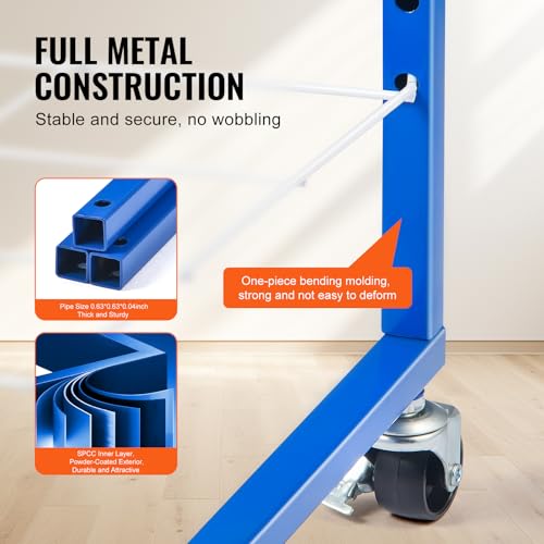 Vevor Art Drying Rack, 25 Removable Shelves 17 X 13 X 39.4 Inch Paint Drying Rack With Lockable Wheels, Carbon Steel Painting Drying Rack For Artwork - 3