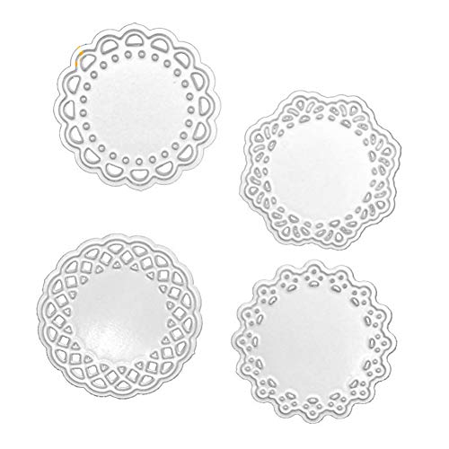 Flowers Dies Cut, Metal Cutting Dies Stencils Four Pieces Circle Flowers for DIY Scrapbooking Photo Album Decorative Embossing DIY Paper Cards Craft