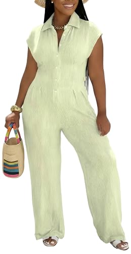 Jumpsuits for Women Clubwear Sexy One Pice Outfits Club Night Classy Birthday Outfit Loose Jumpsuits Light Green S