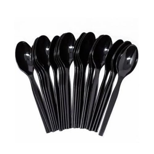 Black Spoon, Reusable for Party, Function, Daily use | Plastic Spoons | Eco Friendly Durable| Plastic Spoons | Eco Friendly Durable- Pack 50 pcs-image-21