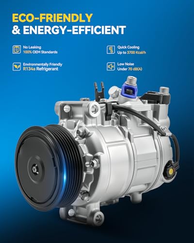 Image of PHILTOP Air Conditioner AC Compressor for Q5 2013-2017 2T, A4 Quattro 2010-2015,Q5 2010-2012,A5 Quattro 2011-2017,A4 Quattro 2005-2006 2008-2009 2.0T,Macan 2018,2020,2022-2023 2T,Q3 /Q3 Quattro 15-16